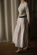 Load image into Gallery viewer, Linen Pleated Wrap Skirt