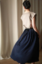 Load image into Gallery viewer, Silk Pleated Wrap Skirt