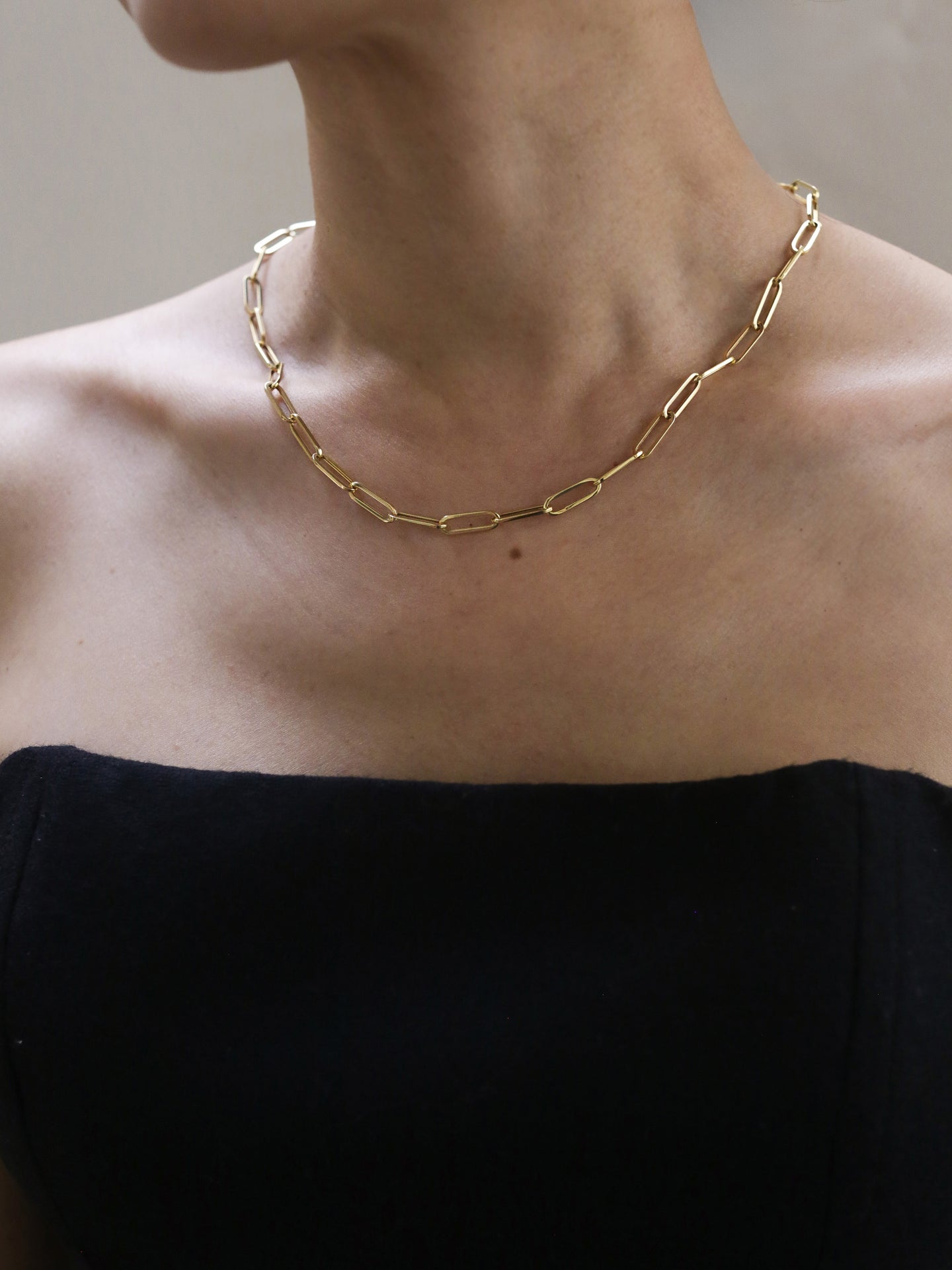 14k Paperclip Chain Necklace