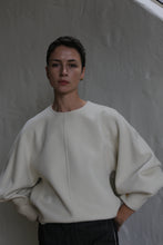 Load image into Gallery viewer, A woman wearing the Cocoon | Undyed white sweater.