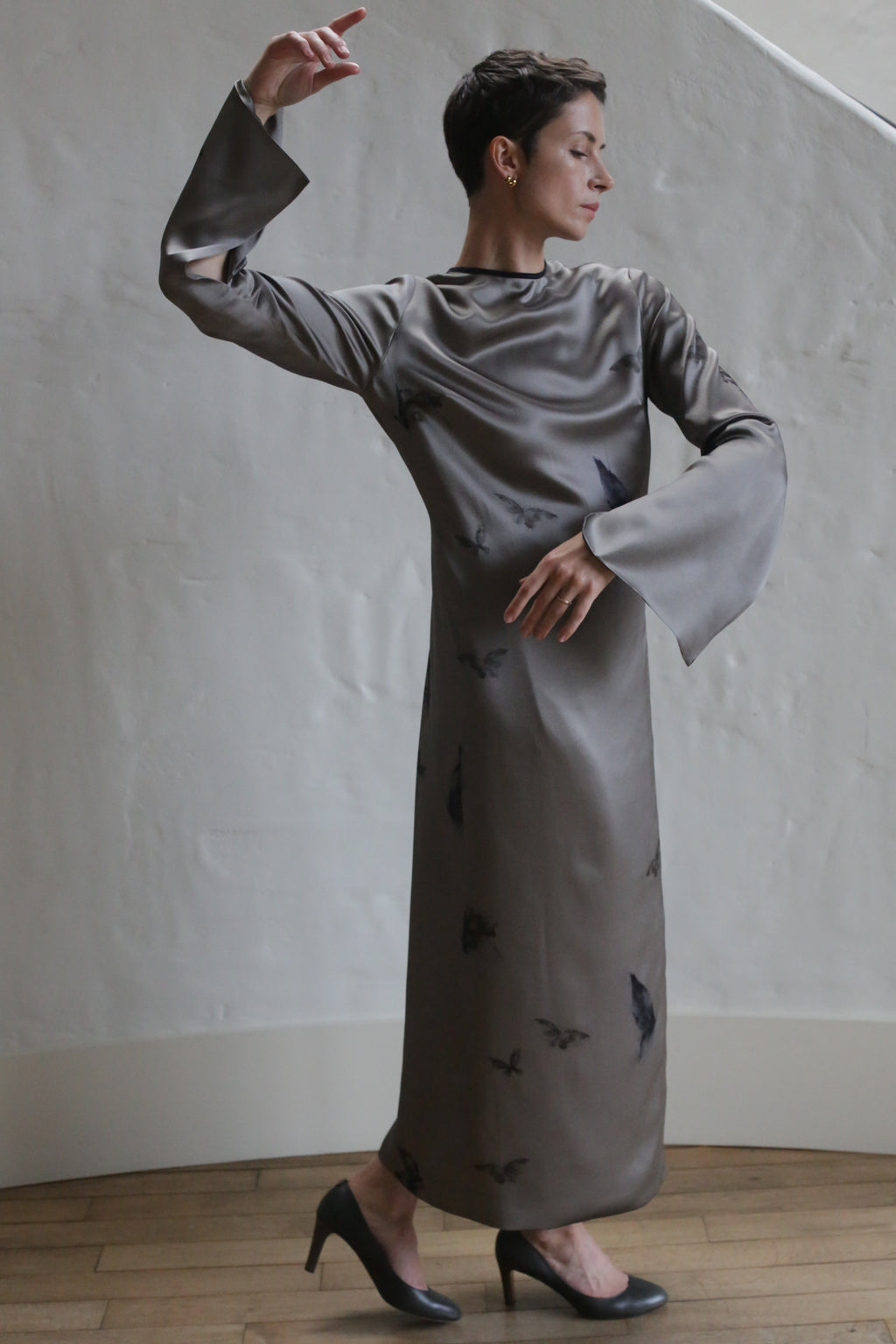 A person wearing The Butterfly Dress.
