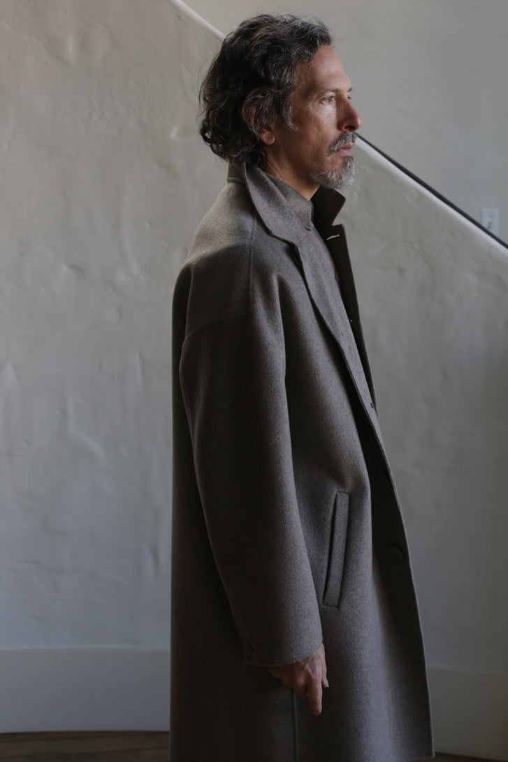 Men's Coat | Double Face Cashmere Undyed Natural
