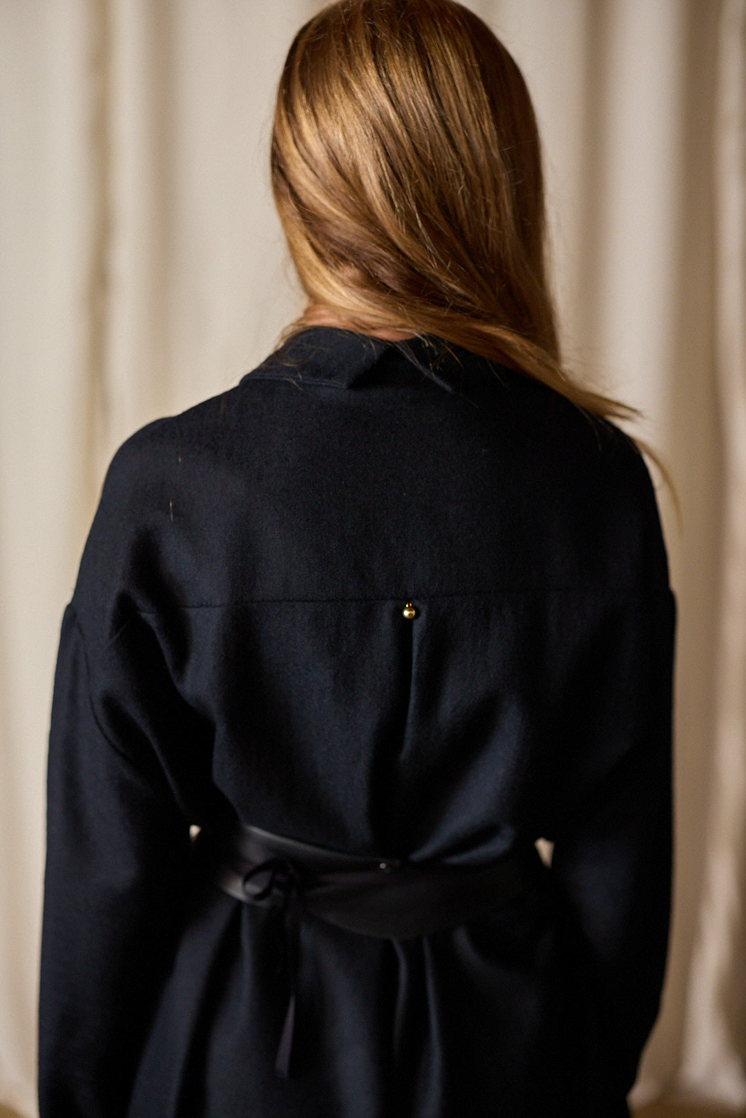 Dress Coat | Japanese Wool Gauze Black Lan Jaenicke Dress Coat | Japanese Wool Gauze Black Lan Jaenicke