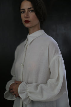Poet Shirt - Japanese Wool Gauze | Undyed