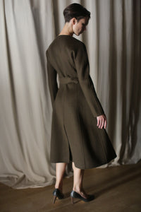 The Ballerina Coat | Doubleface Cashmere Olive