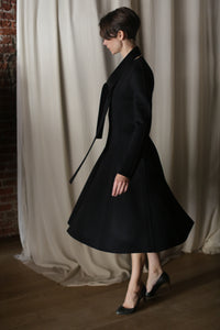 The Ballerina Coat | Doubleface Cashmere Black