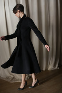 The Ballerina Coat | Doubleface Cashmere Black