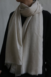 Tissue Weight Cashmere Scarf | Oat
