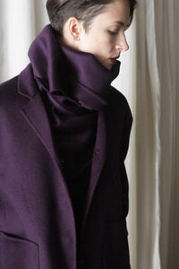 X Scarf - Double-face Cashmere | Aubergine