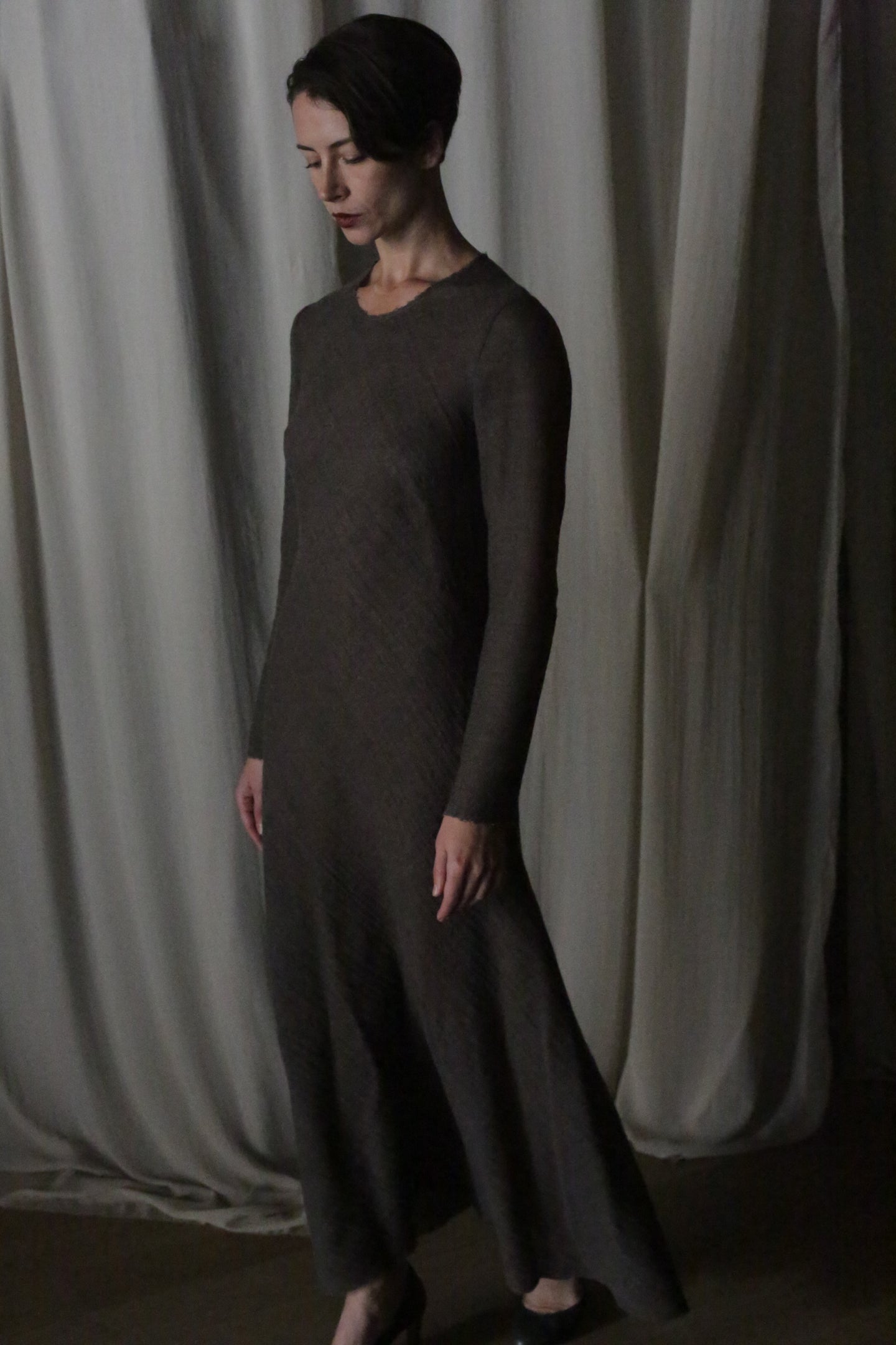 Long Sleeved Crewneck Dress