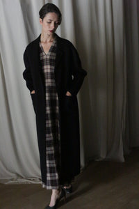 The Winter Dress | Japanese Wool Gauze Taupe Plaid