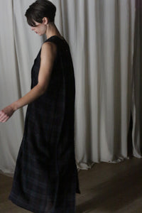 The Winter Dress | Japanese Wool Gauze Forest Plaid