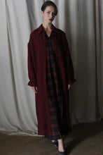 Load image into Gallery viewer, The Winter Dress | Japanese Wool Gauze Wine Plaid