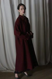 Dress Coat | Japanese Wool Gauze Wine