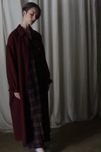 Load image into Gallery viewer, Dress Coat | Japanese Wool Gauze Wine