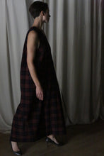 Load image into Gallery viewer, The Winter Dress | Japanese Wool Gauze Wine Plaid