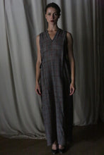 Load image into Gallery viewer, The Winter Dress | Japanese Wool Gauze Grey Plaid