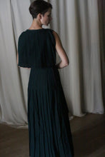 Load image into Gallery viewer, Hand Pleated Column Dress | Japanese Wool Gauze Forest