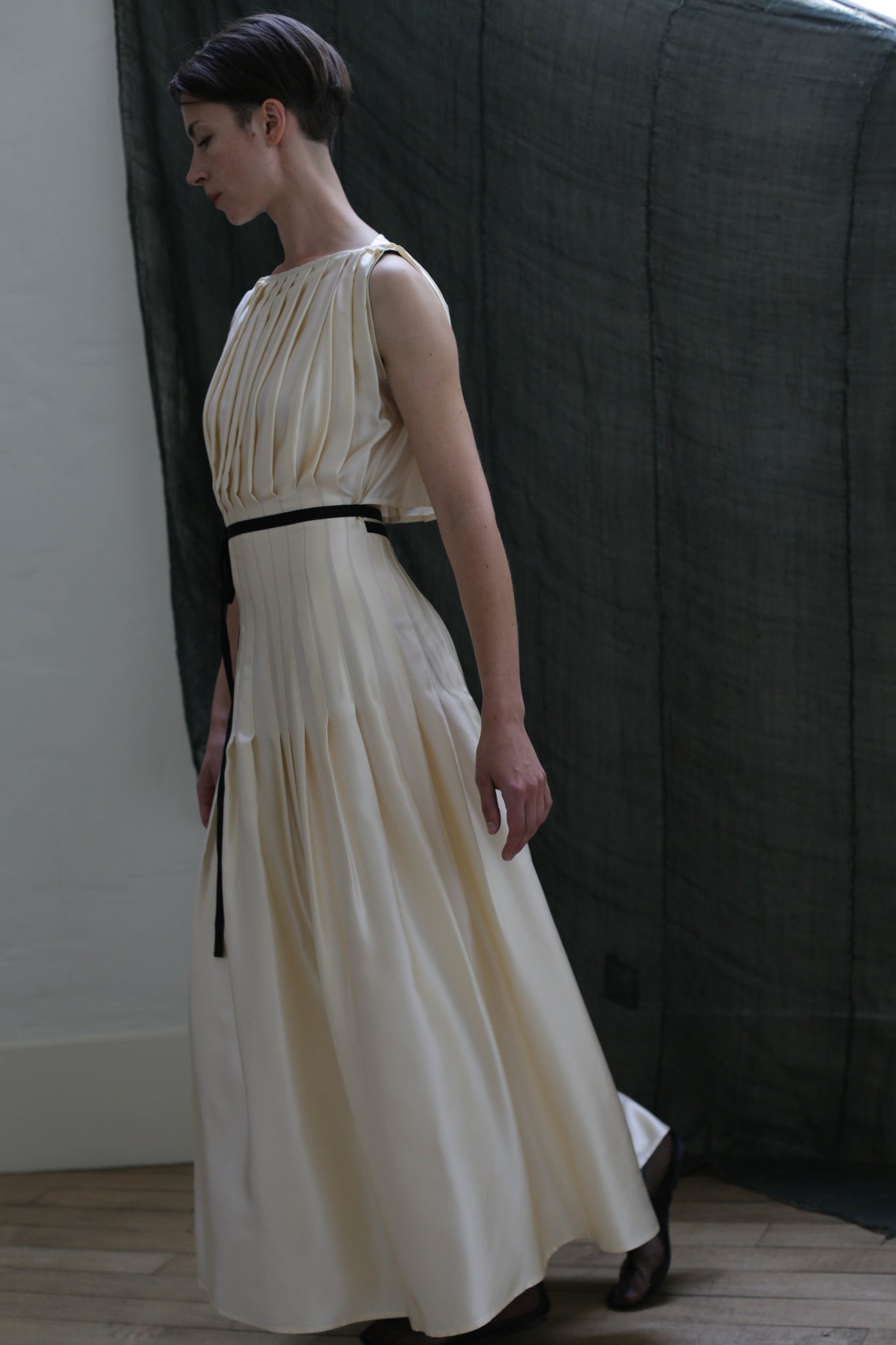 Hand Pleated Column Dress