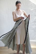 Load image into Gallery viewer, Charmeuse Pleated Long Wrap Skirt | Big Polkadot