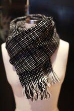Load image into Gallery viewer, Cashmere Scarf | Black &amp; White Plaid