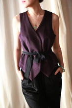 Load image into Gallery viewer, Belted Vest | Aubergine