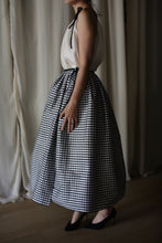 Load image into Gallery viewer, Dupioni Wrap Skirt | B/W Gingham