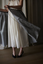 Load image into Gallery viewer, Dupioni Wrap Skirt | B/W Gingham