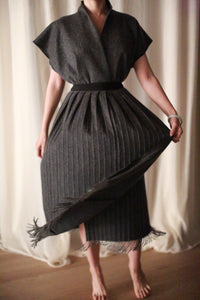 Men's Scarf Wrap Skirt | Charcoal