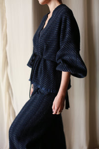 Cashmere House Blouse | Navy Twill