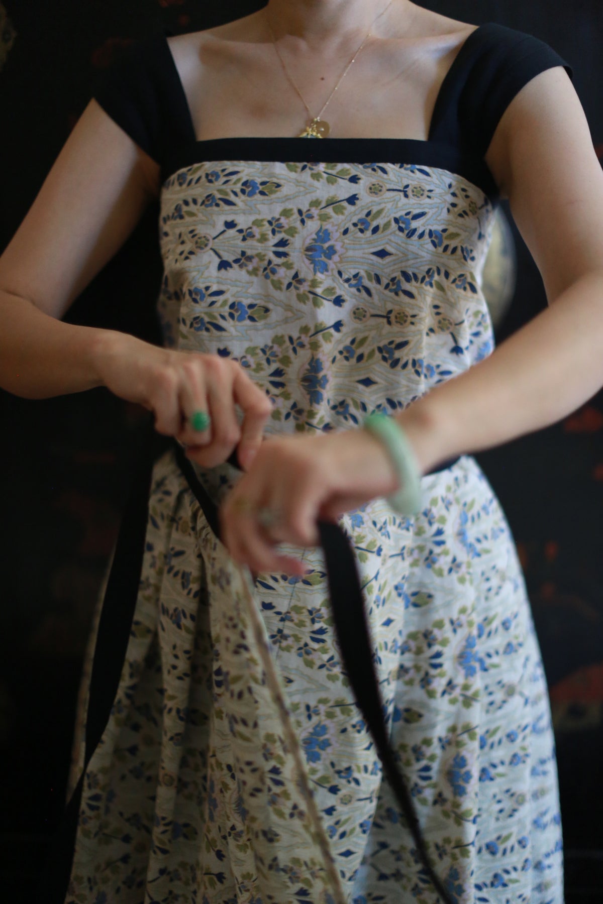 Lina Lapis Pleated Wrap Skirt
