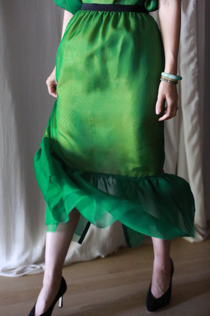 Poppy Skirt | Emerald & Gold