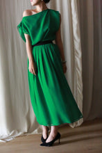 Load image into Gallery viewer, Georgette Pleated Wrap Skirt | Emerald