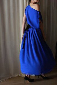 Georgette Pleated Wrap Skirt | Sapphire